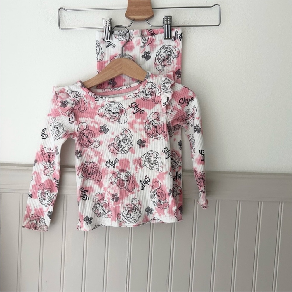 Nickelodeon Paw Patrol Skye Pink and White Long Sleeve Outfit Set Size 2T